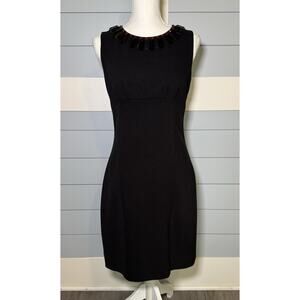 Kate Spade Diana Ruby Beaded Pencil Dress in Black Sleeveless Dress Size 4